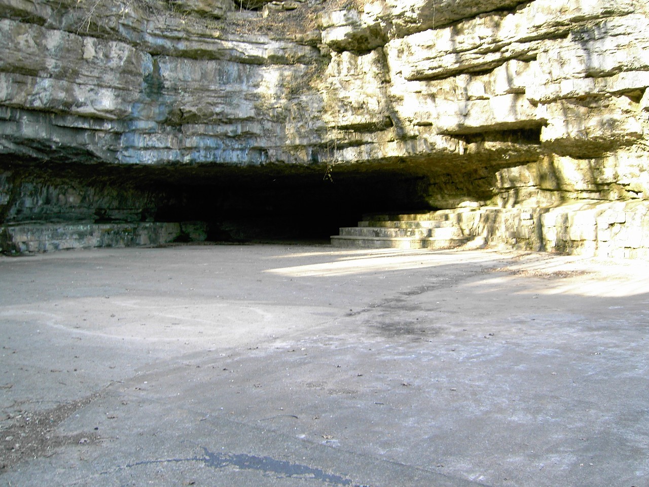 Cave entrance at Dunbar Cave State Park.