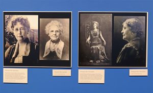 Local and prominent women that were impactful during the suffrage movement. Hanging on the wall in the Orgain Gallery for the Women's Suffrage exhibit located at the Customs House Museum & Cultural Center.