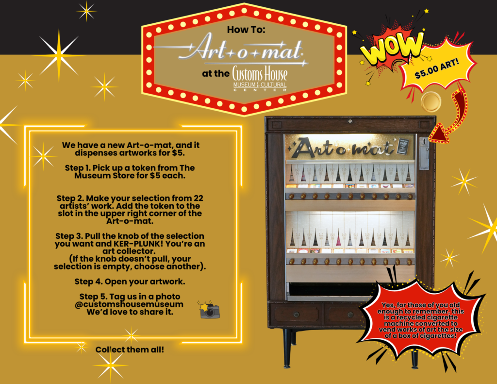 The Art-o-mat at the Customs House Museum & Cultural Center. It dispenses artworks for $5. Clarksville, Tennessee.